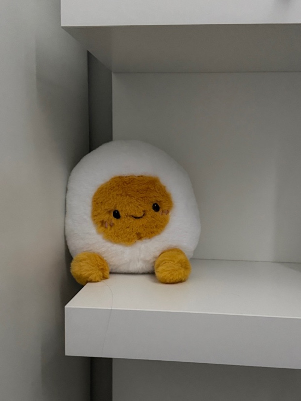 Disney Plush Egg Yolk Character Pillow in White and Yellow